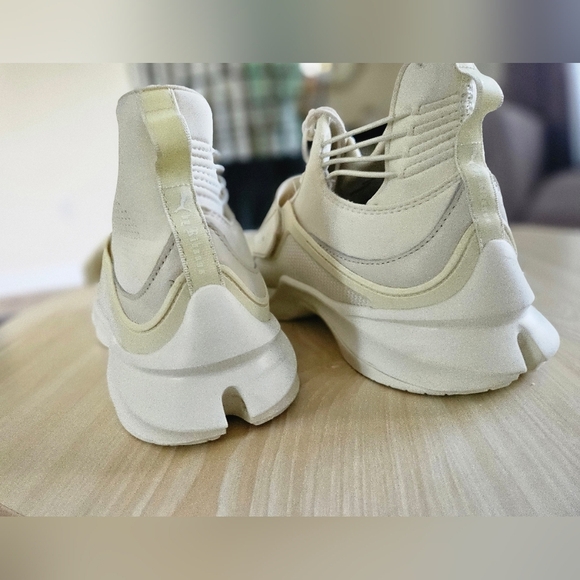 Puma Fenty Women's Cream Hi Trainer Leather Whisper Sneakers Size 9. - Picture 3 of 11